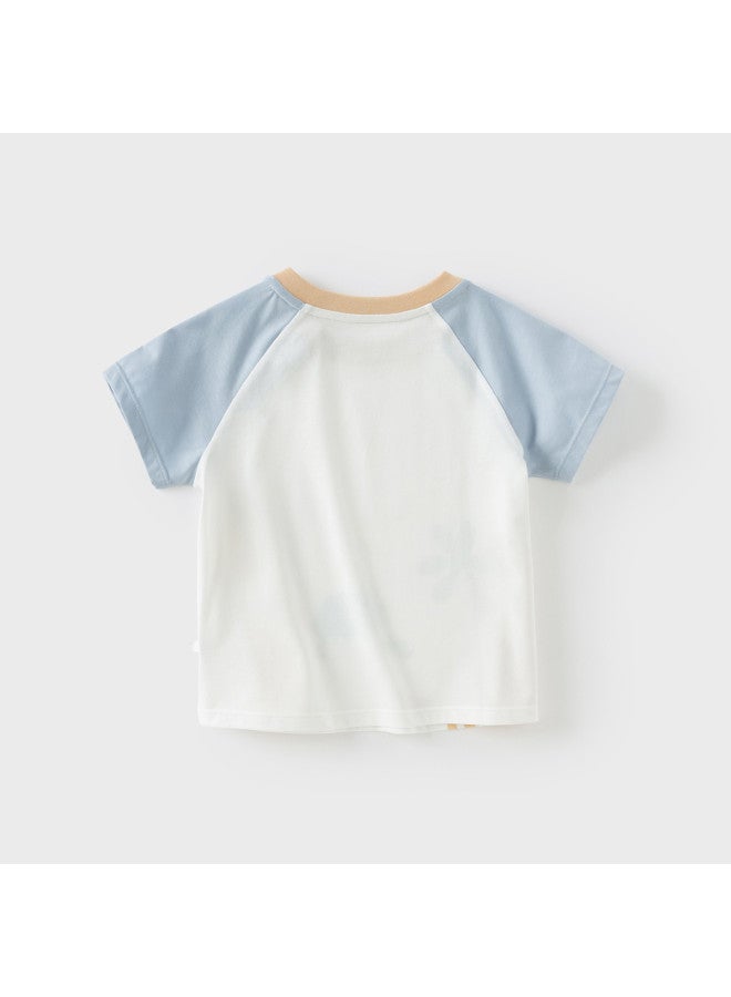Girls' Cool Feeling T-shirt Boys' Short Sleeve Antibacterial Undershirt 2025 Summer New Children's Top - Image 3