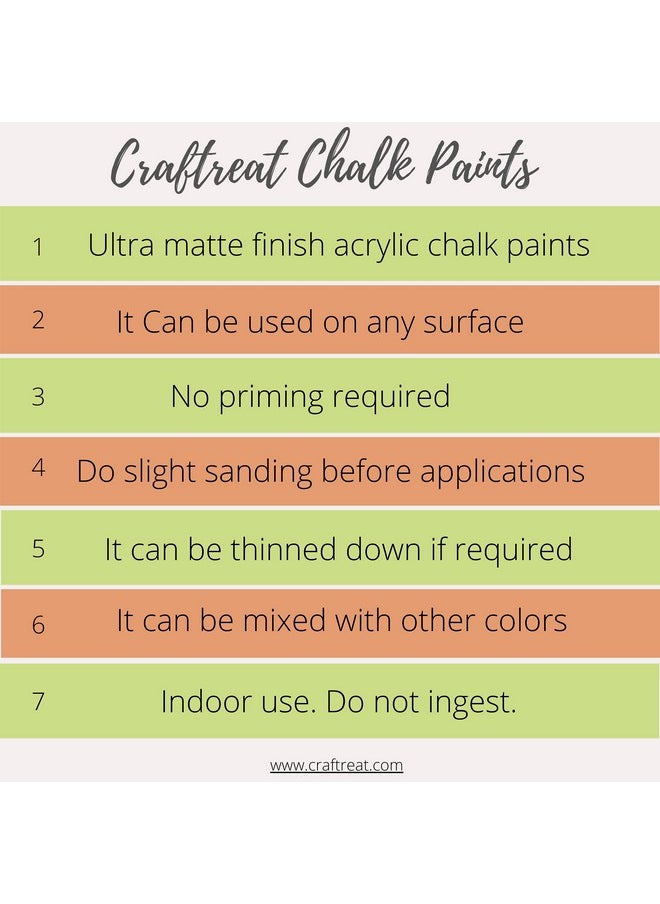 CrafTreat CrafTreat Tempting Teal - Chalk Paint for Wood Furniture, Wall, Home Decor, Glass, DIY Craft - Matte Acrylic Multi Surface Paint 250ml  - Image 3