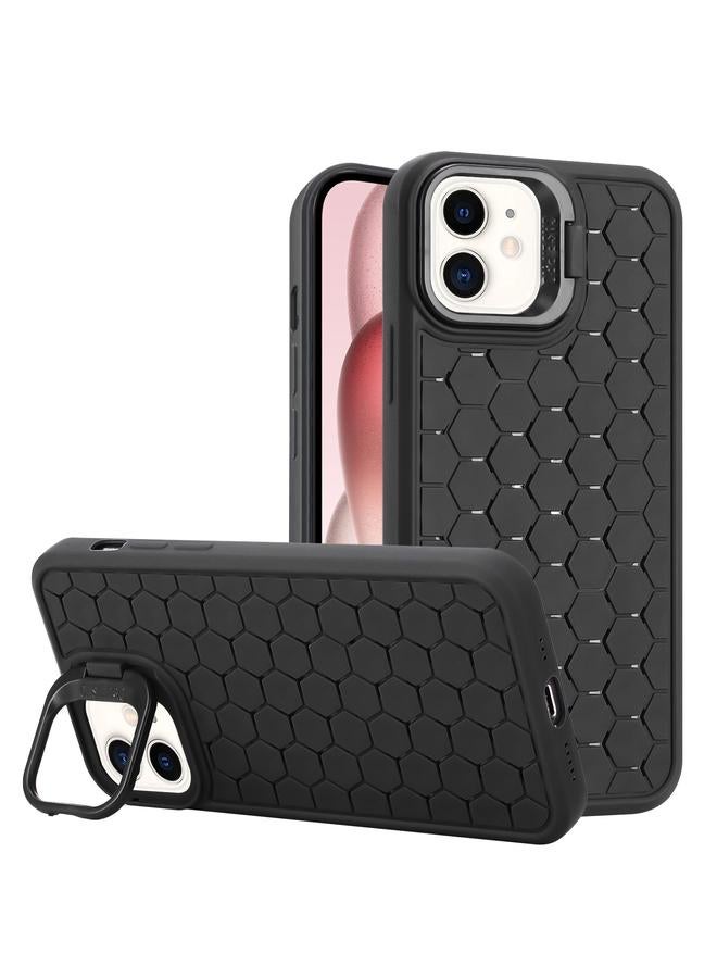 Zaboon Case For iPhone 12 Honeycomb Radiating Lens Holder TPU Phone Case - Image 1