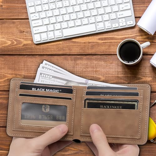 THTCSQ Leather Wallet for Man - Engraved Personalized Wallet for Husband - Fathers Day, Anniversary, Wedding, Birthday & Valentine's Day Gifts - Image 4