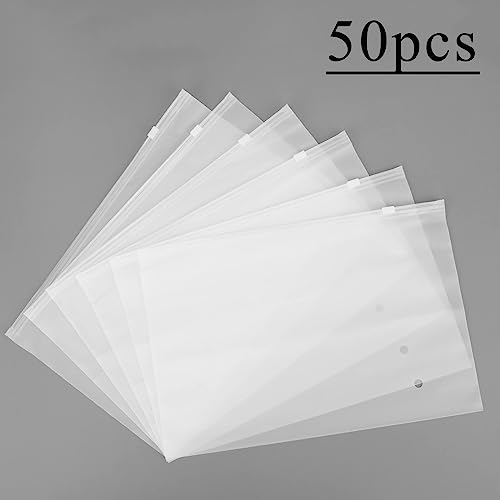Svaldo Frosted Zipper Bags for Clothes, 9.8x7.8 inch Resealable Plastic Mailers, 50Pcs Bikini Bags with Slider Closure for Swimsuit, Bathing Suit, T Shirt Packaging, 3 Mil Thick with Vent Holes - Image 5