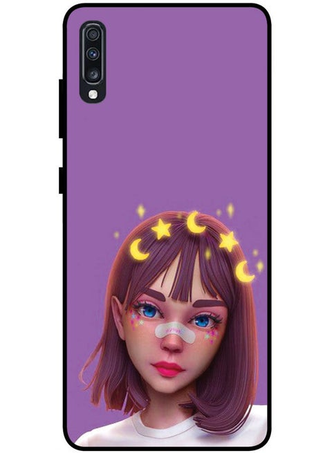 Protective Case Cover For Samsung Galaxy A70 Smart Series Printed Protective Case Cover for Samsung A70 Star & Moon