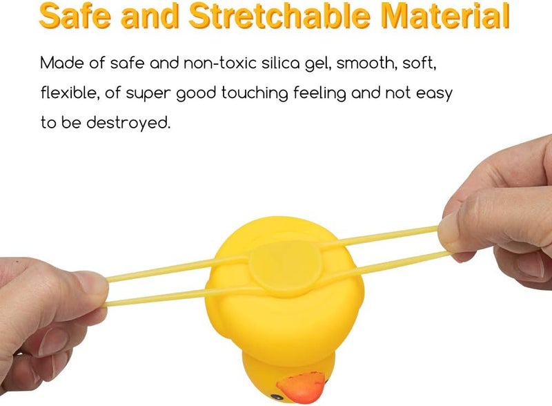 wonuu Rubber Duck Toy Car Ornaments Yellow Duck Car Dashboard Decorations Squeeze Duck Bicycle Horns with Propeller Helmet - Image 5