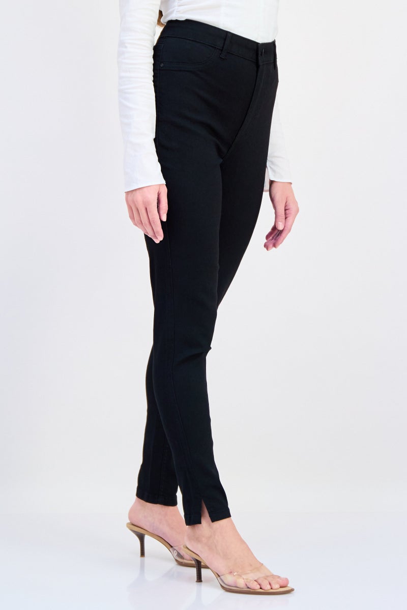 ONLY Women Skinny Fit Plain Stretchable Denim, Black - Image 2