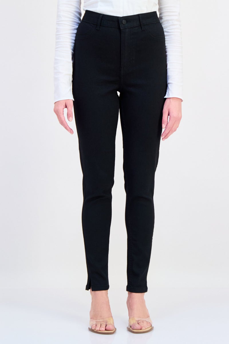 ONLY Women Skinny Fit Plain Stretchable Denim, Black - Image 1