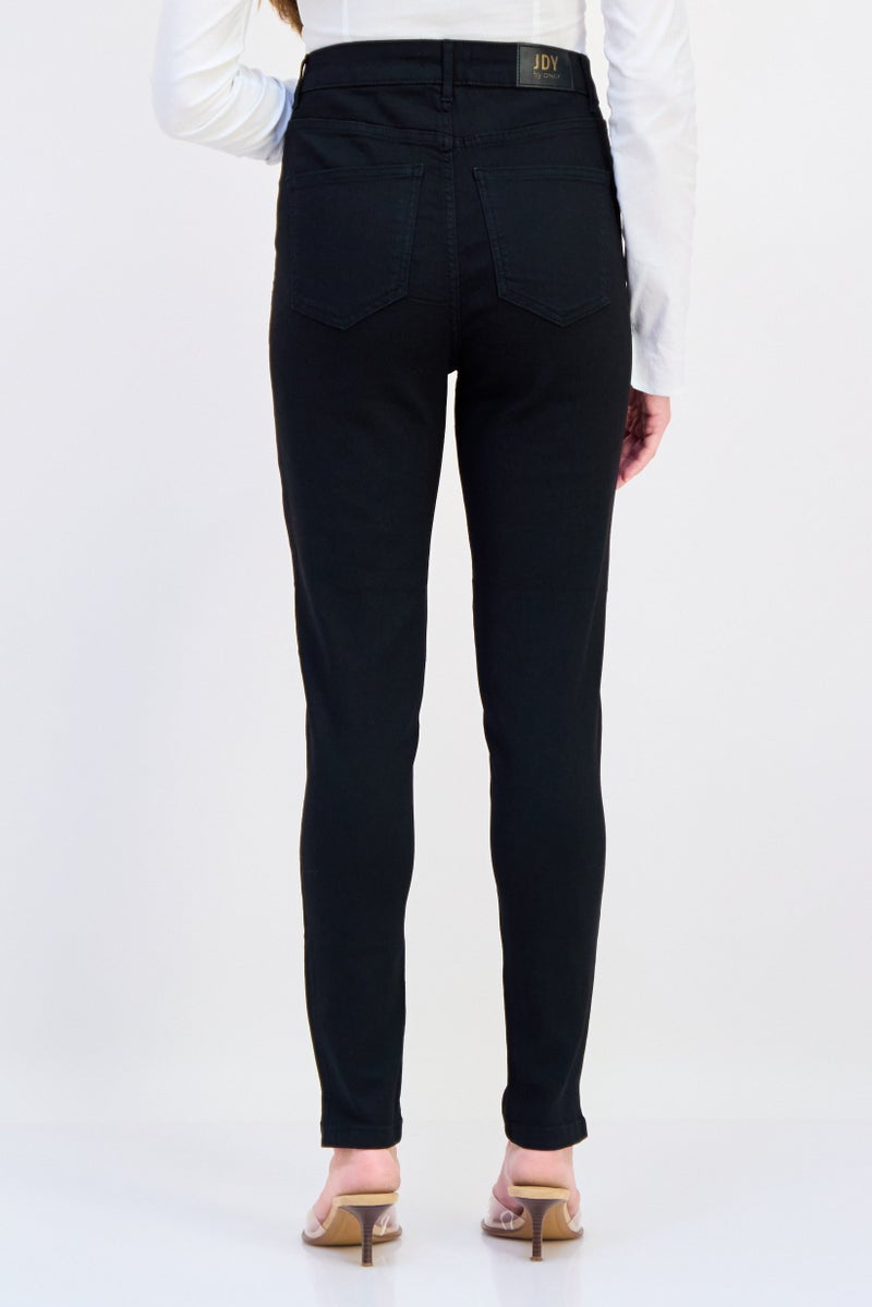 ONLY Women Skinny Fit Plain Stretchable Denim, Black - Image 3