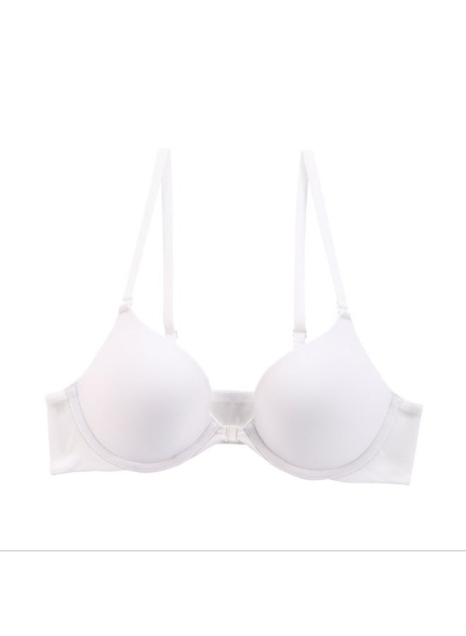 European And American Gloom Bra Front Buckle Underwear Women's Ultra-thin Small Chest Push-up Adjustable Soft Steel Ring Bra Bra