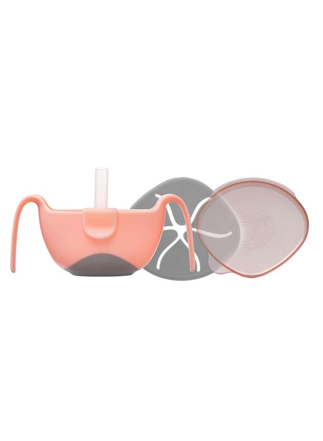 B.Box - Light Pink Bowl with One Silicone Straw Set - 407 - Image 1