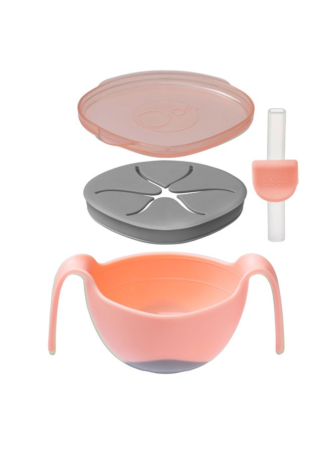 B.Box - Light Pink Bowl with One Silicone Straw Set - 407 - Image 5