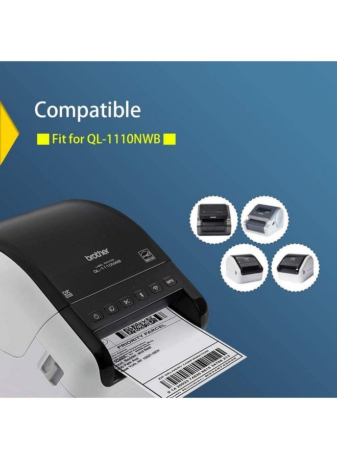بيتكي - ملصقات شحن بديلة متوافقة لطابعة Brother Dk-1247 (4.07 بوصة × 6.4 بوصة)، للاستخدام مع طابعات ملصقات Brother Ql [10 لفات + 2 خرطوشات قابلة لإعادة الاستخدام] - Image 3