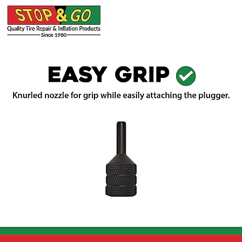 Stop & Go مجموعة إصلاح إطارات بدون أنبوب من ستوب آند غو 1000 مكونة من 22 قطعة لإصلاح الثقوب والفراغات في السيارات والدراجات النارية والدراجات الرباعية والسيارات الجيب والشاحنات والجرارات (15 سدادة فطرية) - Image 5