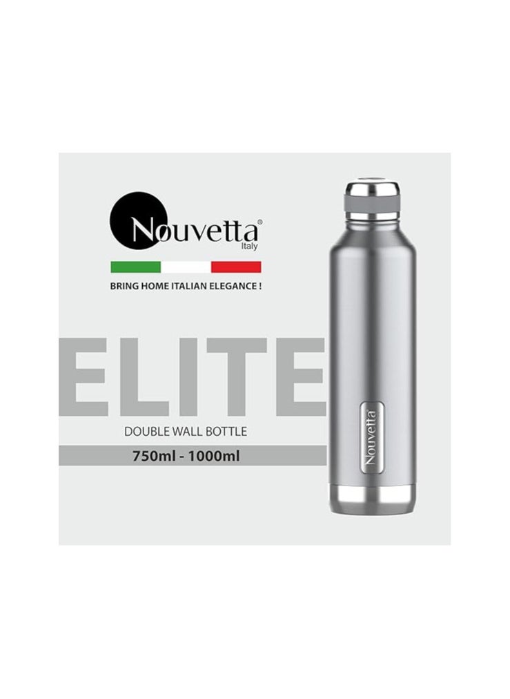 Atlasware Nouvetta Elite Double Wall Stainless Steel Flask Bottle | Day Long Hot and Cold |Easy to Carry | Leak Proof | Tea | Coffee | Home| Office| Gym | Hiking | Trekking | Travel Bottle | 1000 ml- Red  - Image 2