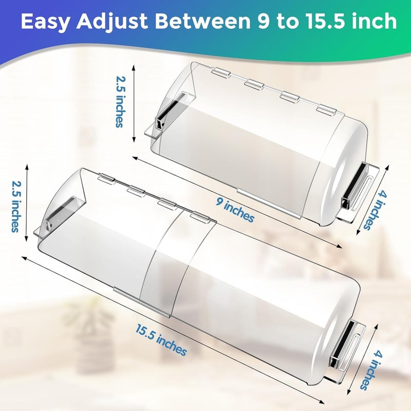 SOUL LINK 2 Pack Adjustable Air Vent Deflector 9to 155 Magnetic Floor Vent Covers for AC Wall Ceiling Registers with Strong and Large Magnets - Image 2