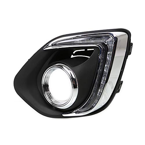 Dreamseek LED DRL Fog Light Bezel Compatible with Mitsubishi ASX/Outlander Sport 2013 2014 2015 Front Driving Lamp Daytime Running Light with Amber Turn Signal - Image 3