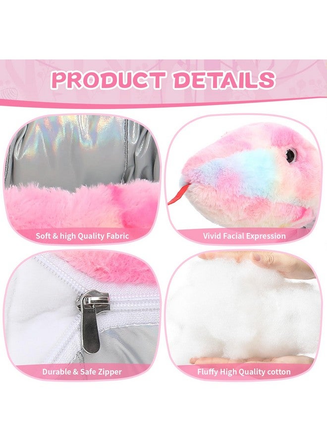 MaoGoLan Giant Snake Stuffed Animal, Realistic Large Mommy with 3 Babies & 3 Eggs Snakes Plush Toy, 79'' Long Rainbow Boa Constrictor Gift for Boys Girls Kids - Image 5