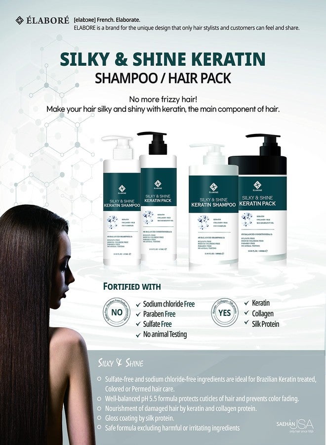 Elabore Silky & Shine KERATIN Pack 33.80fl.oz/ 1000ml - Image 2
