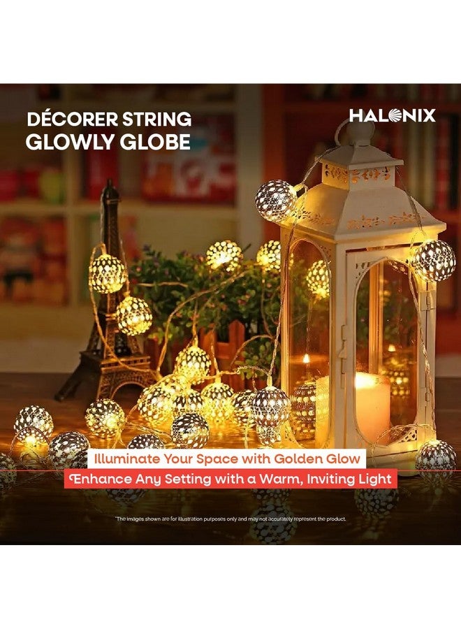 Halonix Decorer Glowly Globe 15 Bright Led String Light | Diwali Light | Christmas Light | Wedding Light | Festive Lights for Home Decoration (Warm White, 4 Meters) - Image 2