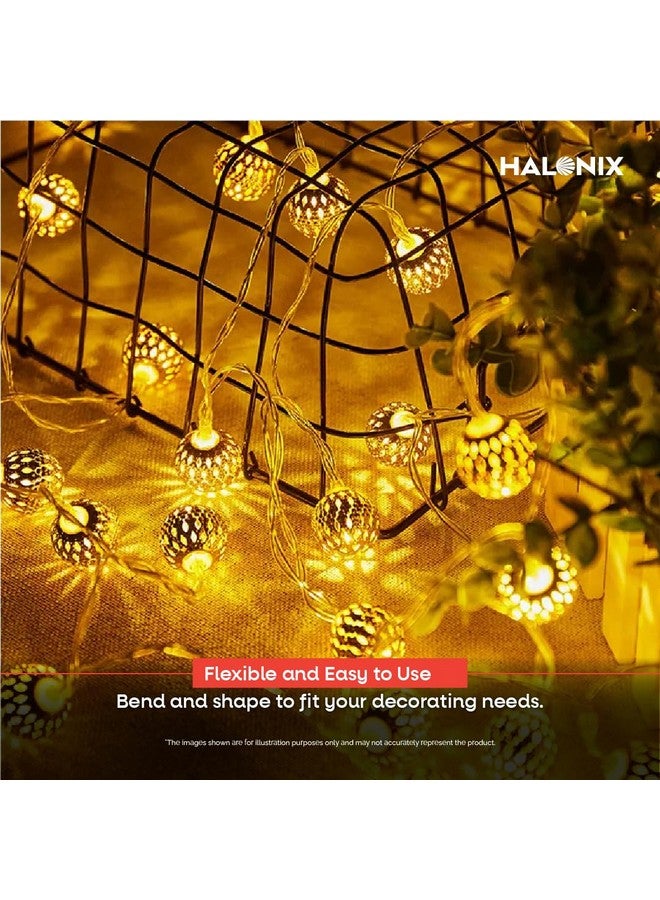 Halonix Decorer Glowly Globe 15 Bright Led String Light | Diwali Light | Christmas Light | Wedding Light | Festive Lights for Home Decoration (Warm White, 4 Meters) - Image 3