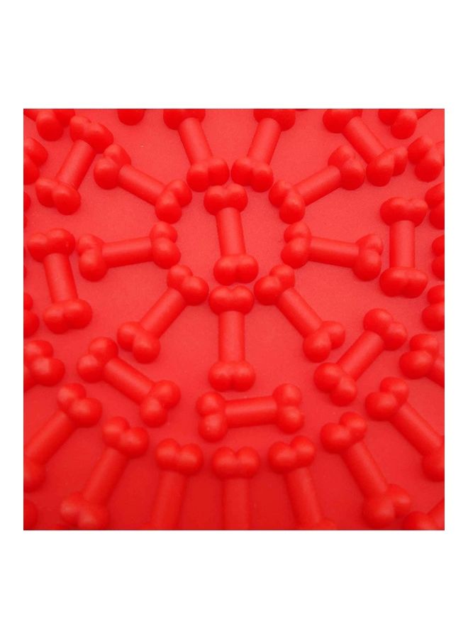 نيبمينينت بساط توزيع من السيليكون لإطعام الحيوانات الأليفة ببطء أحمر 14.9 x 14.9سم - Image 2