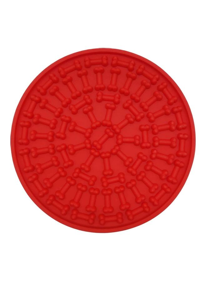 نيبمينينت بساط توزيع من السيليكون لإطعام الحيوانات الأليفة ببطء أحمر 14.9 x 14.9سم - Image 1