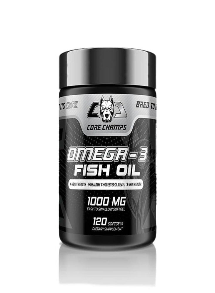كور تشامبس - زيت السمك أوميغا 3 1000 مجم، 120 كبسولة هلامية - Image 1