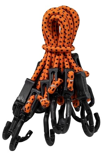 Kotap MABC-18 All- Purpose Adjustable Bungee Cords with Hooks, 18-Inch, Orange/Black, 10 Count - Image 1