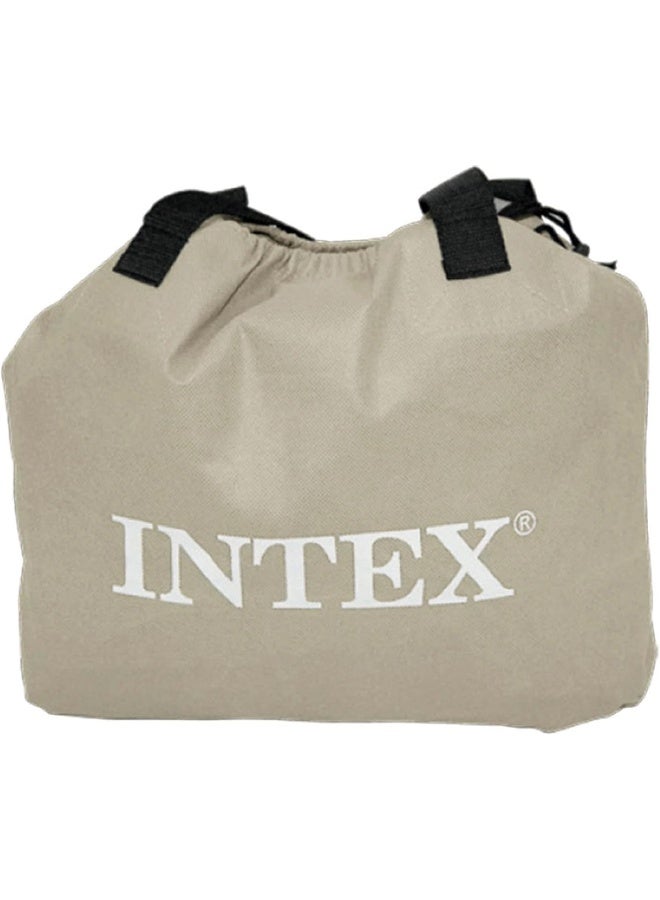 INTEX Queen Dura-Beam Series Elevated Airbed With Bip microfiber Grey - Image 4