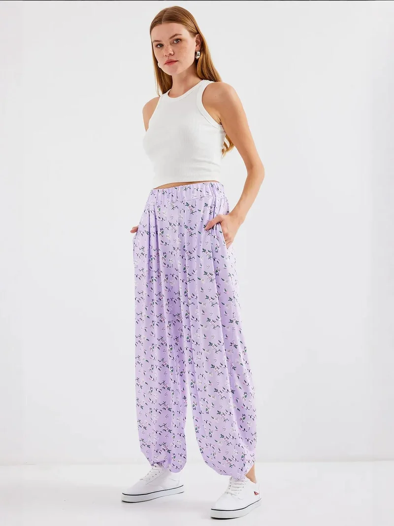 بيغ دارت بنطلون واسع فضفاض بطبعة زهور