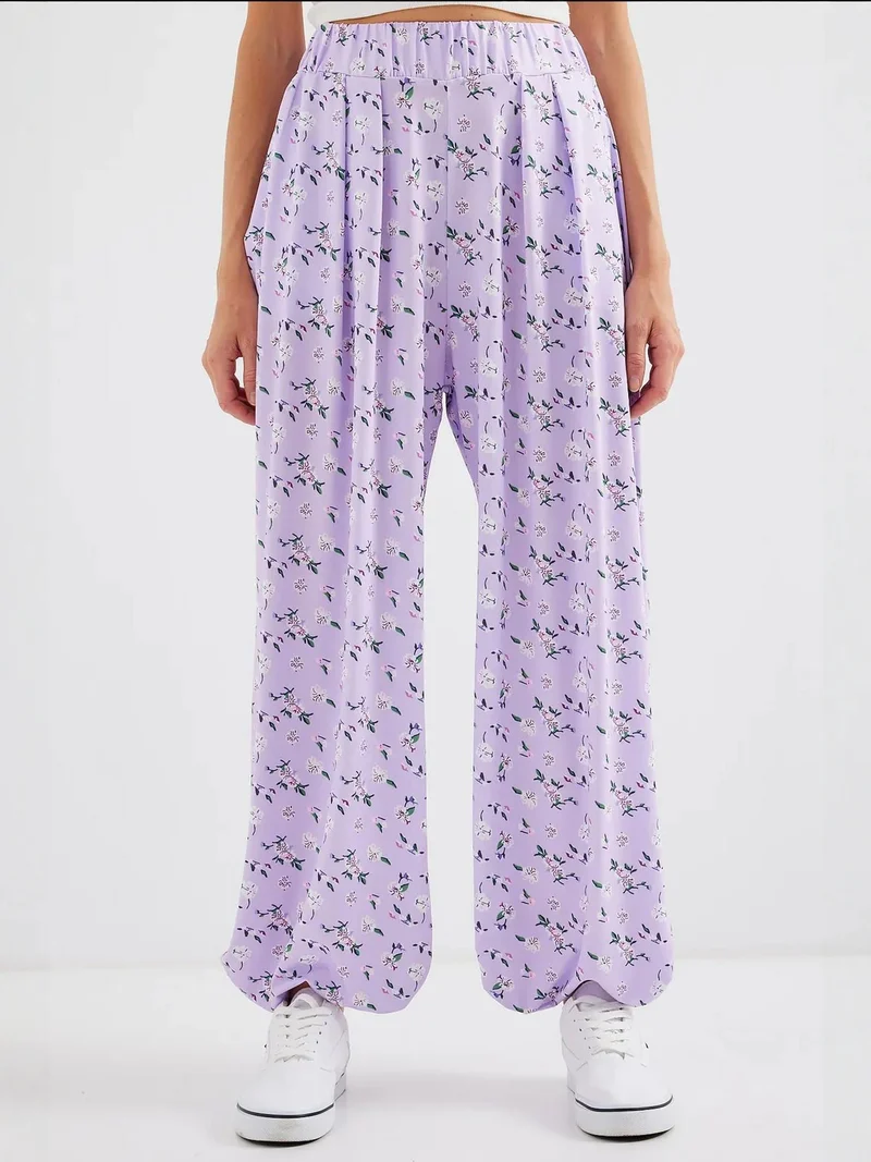 بيغ دارت بنطلون واسع فضفاض بطبعة زهور