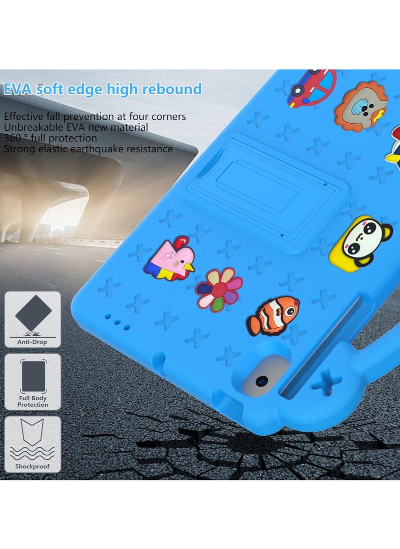 VKL - حافظة أطفال متوافقة مع Honor Pad X8 / X8 Lite 10.1 بوصة 2022، غطاء مقاوم للصدمات من إسفنج EVA شديد التحمل للأطفال مزود بحامل (أزرق) - Image 1