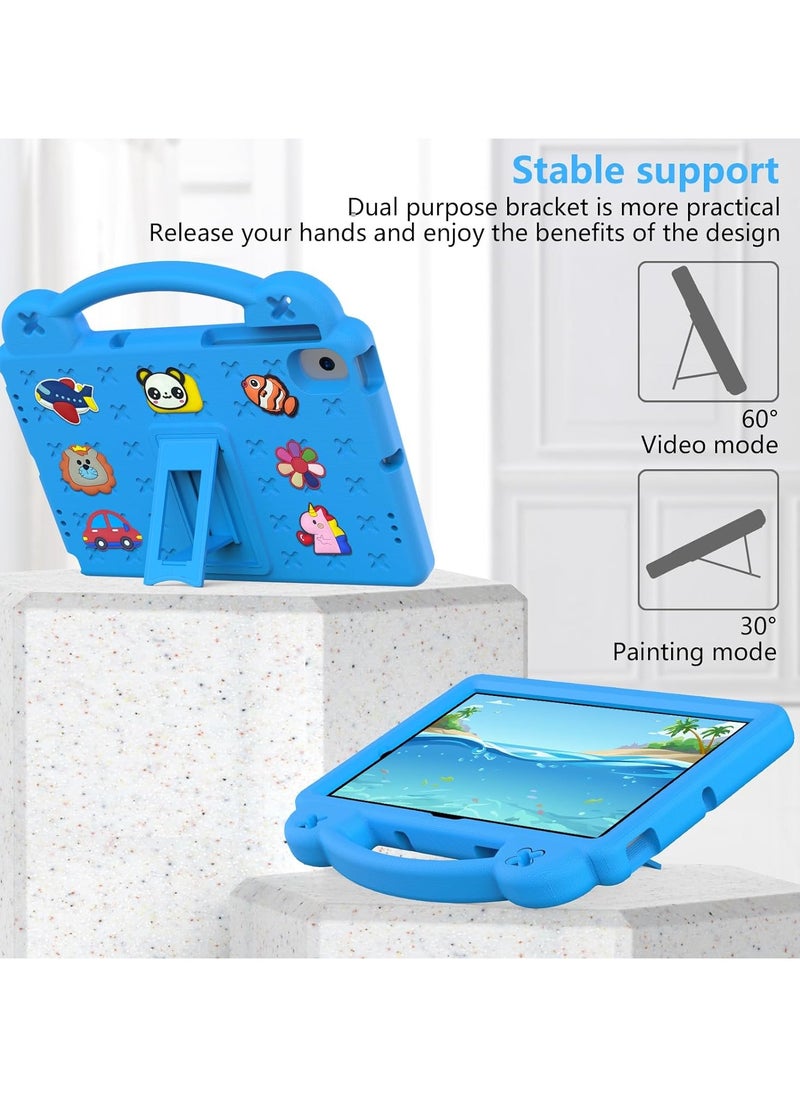 VKL Kids Case Compatible with Honor Pad X8 / X8 Lite 10.1 inch 2022, Heavy Duty EVA Foam Shockproof Cover Kids Proof Tablet Case with Stand (Blue)  - Image 3