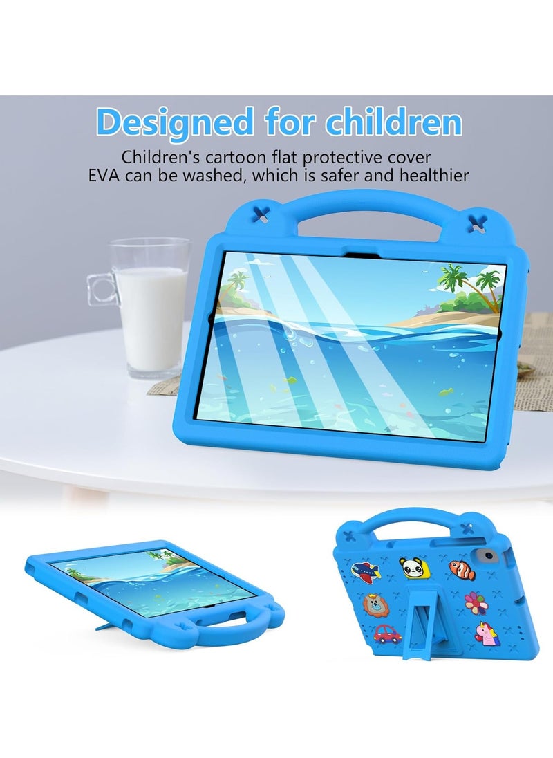 VKL Kids Case Compatible with Honor Pad X8 / X8 Lite 10.1 inch 2022, Heavy Duty EVA Foam Shockproof Cover Kids Proof Tablet Case with Stand (Blue)  - Image 2