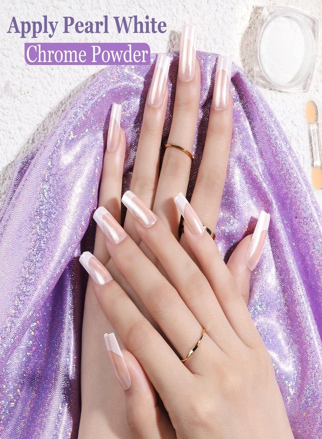 Teenitor French Tip Nails - Long Square Press On Nails, 15 Sizes - Image 4