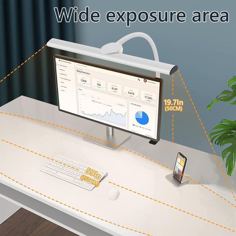 LOOPITYS Led Desk Lamp For Office Home - Eye-Caring Architect Task Lamp 30 Lighting Modes Adjustable Flexible Gooseneck Clamp Light For Workbench Drafting Reading Study，English Instruction Manual Bai - Image 5