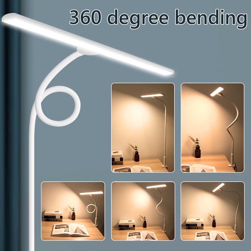 LOOPITYS Led Desk Lamp For Office Home - Eye-Caring Architect Task Lamp 30 Lighting Modes Adjustable Flexible Gooseneck Clamp Light For Workbench Drafting Reading Study，English Instruction Manual Bai - Image 4