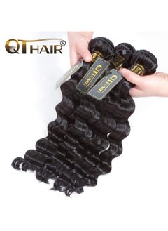 QTHAIR QTHAIR 14A Peruvian Virgin Hair Loose Wave 18 inch 100g 100% Unprocessed Loose Deep Wave Peruvian Human Hair Weave 1Bundle 100g Natural Color  - Image 2