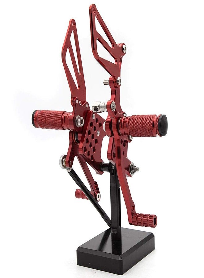 PROCNC Motorcycle Aluminum Rearsets Foot pegs Rear sets Footrest Fit for Suzuki GSXR1000 2000 2001 2002 2003 2004 GSXR750 1996-2005 SV650/SV650S SV1000/S 1998-2014 (Red) - Image 3