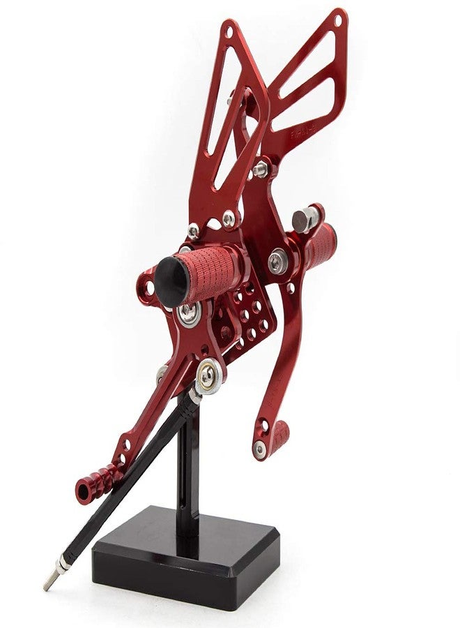 PROCNC Motorcycle Aluminum Rearsets Foot pegs Rear sets Footrest Fit for Suzuki GSXR1000 2000 2001 2002 2003 2004 GSXR750 1996-2005 SV650/SV650S SV1000/S 1998-2014 (Red) - Image 4