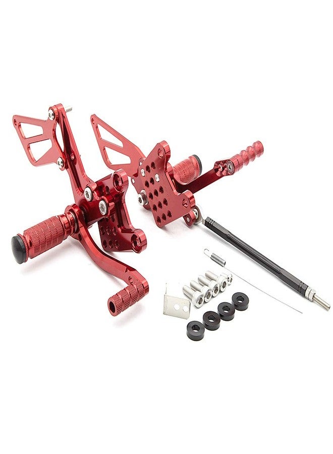 PROCNC Motorcycle Aluminum Rearsets Foot pegs Rear sets Footrest Fit for Suzuki GSXR1000 2000 2001 2002 2003 2004 GSXR750 1996-2005 SV650/SV650S SV1000/S 1998-2014 (Red) - Image 5