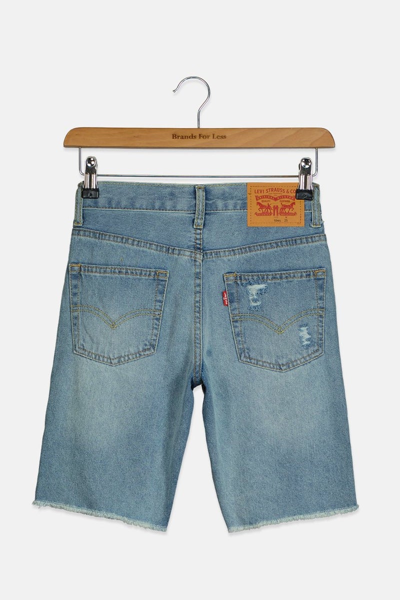 Levi's شورتات جينز مغسولة للأولاد، أزرق - Image 2