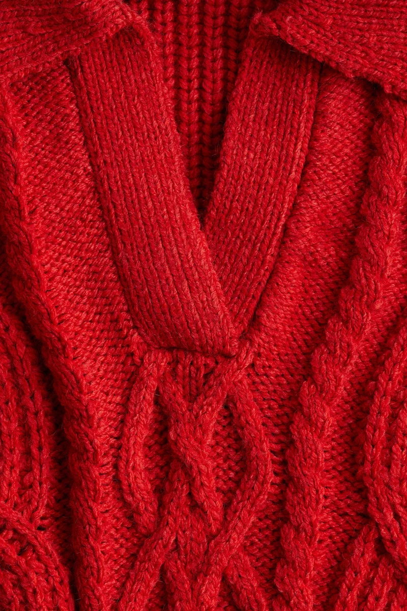 H&M  Cable-knit collared jumper for Women | Best Price UAE