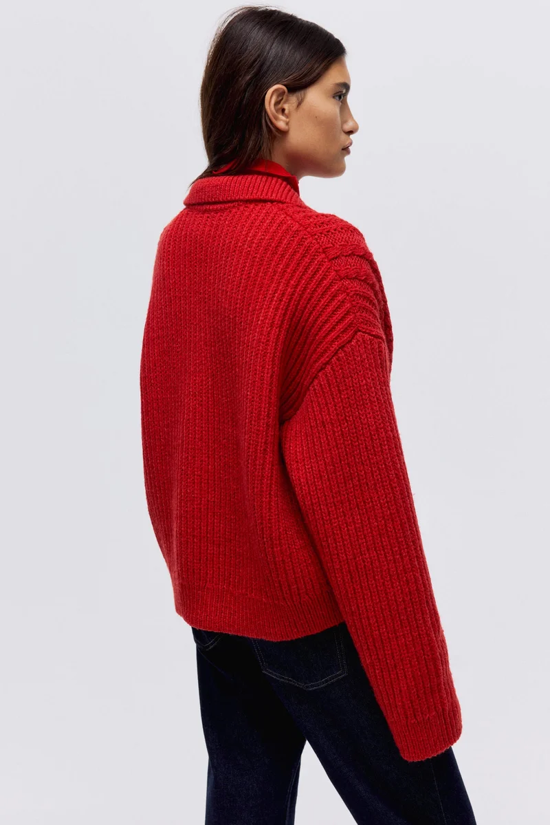 H&M  Cable-knit collared jumper for Women | Best Price UAE