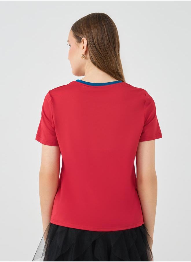 Take Two Take Two Slogan Print Round Neck T-Shirt  - Image 4
