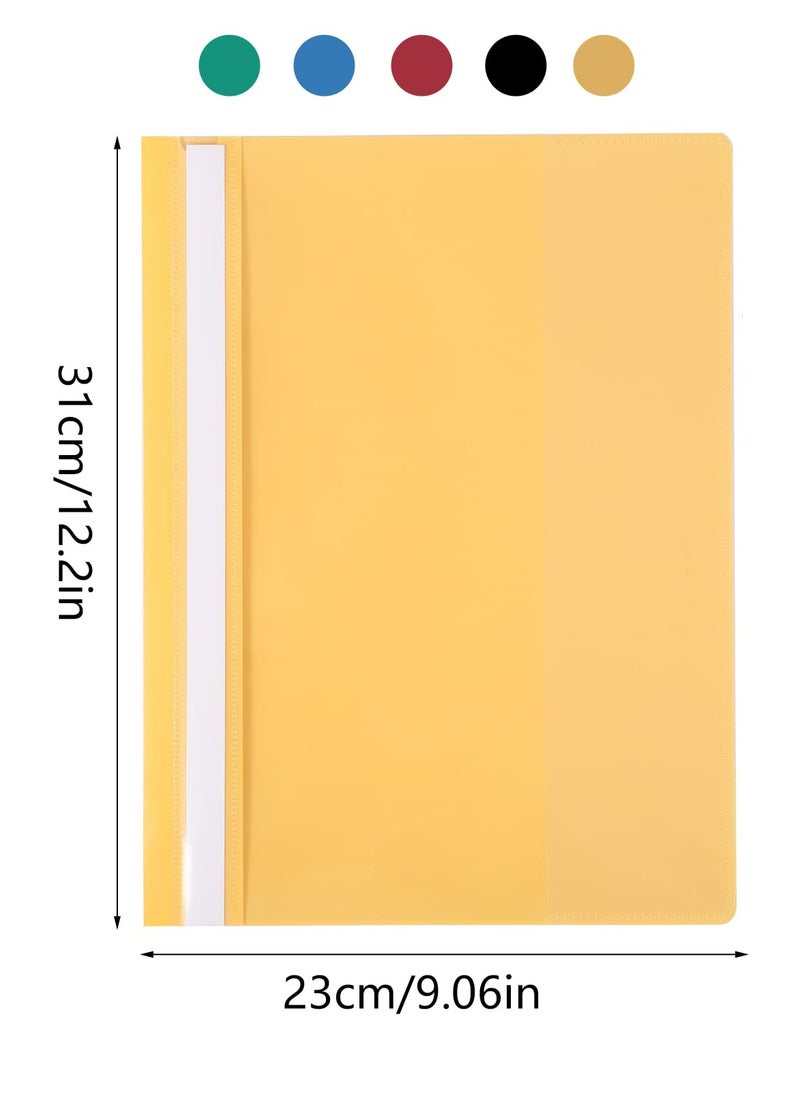 Excefore - A4 Project Folder, 15 Pcs Plastic Presentation Project Folder, Document Organiser Holder Case Plastic, Document Transparent Cover - Image 1
