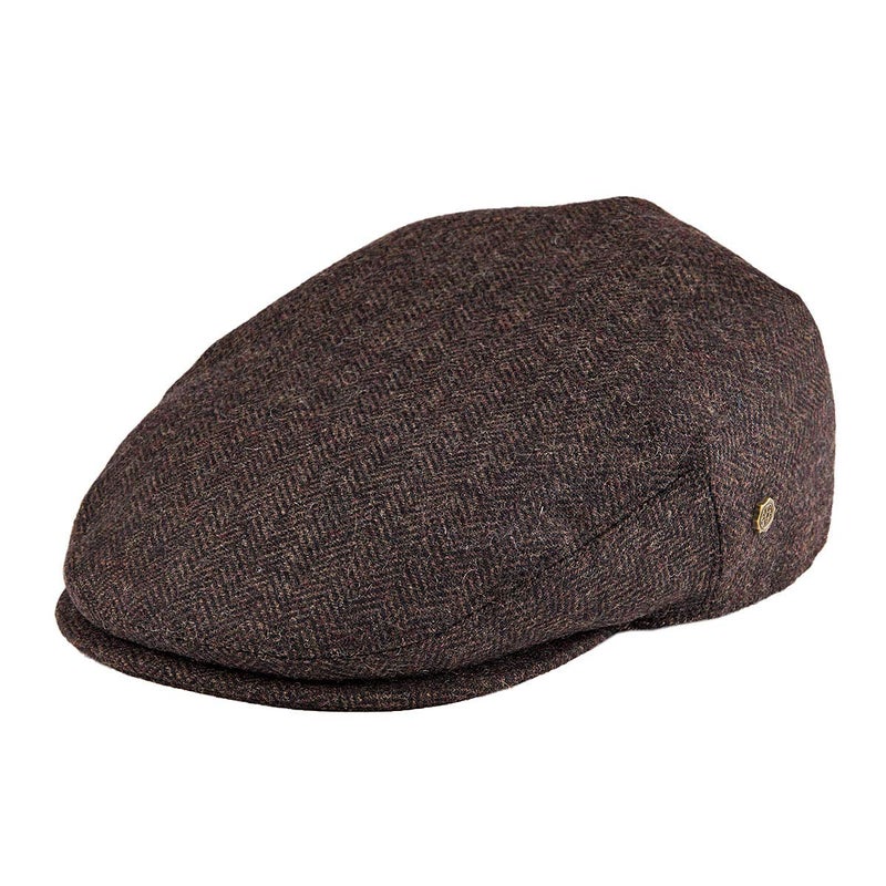 VOBOOM Men's Herringbone Flat Ivy Newsboy Hat Wool Blend Gatsby Cabbie Cap (Coffee, 7 3/8) - Image 1