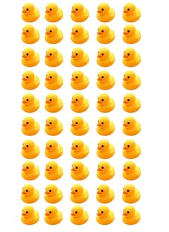 Folanry 50pcs Mini Rubber Ducks, Bath Duck Toys for Toddlers Boys Girls,Squeak and Float Rubber Ducks in Bulk,Baby Shower Duck Decorations Party Favors (3.8cm)  - Image 1