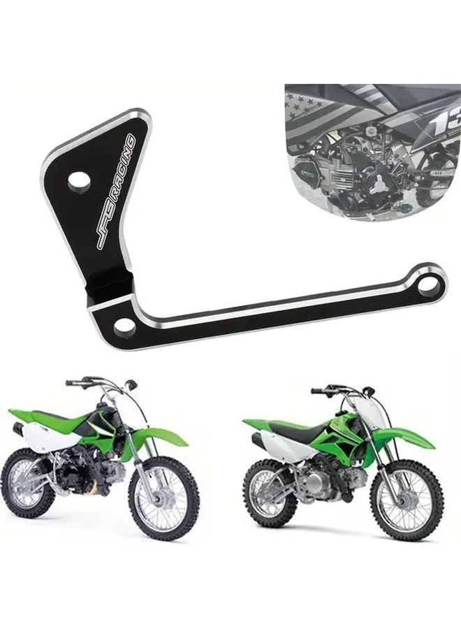 CNC Dirt Bike Engine Guard Case Saver Protection Black High Strength Aluminum Alloy Precision Fit For Kawasaki KLX110 2002 KLX110L 2002 DRZ110 2003 To 2006 Off Road Motorcycle Accessories Sleek Finish Robust Construction - Image 1