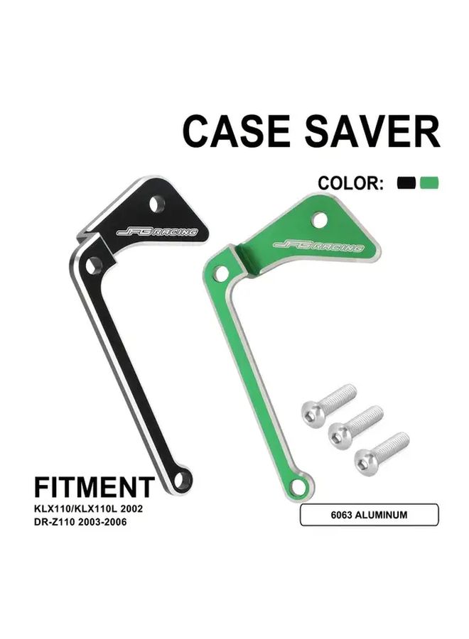 CNC Dirt Bike Engine Guard Case Saver Protection Black High Strength Aluminum Alloy Precision Fit For Kawasaki KLX110 2002 KLX110L 2002 DRZ110 2003 To 2006 Off Road Motorcycle Accessories Sleek Finish Robust Construction - Image 3