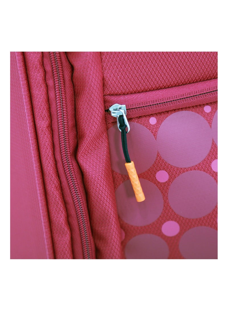 Verage  مجموعة من 3 قطع من حقائب السفر ذات العجلات الناعمة، باللون الأحمر (S-20"، M-24"، L-28") - Image 5