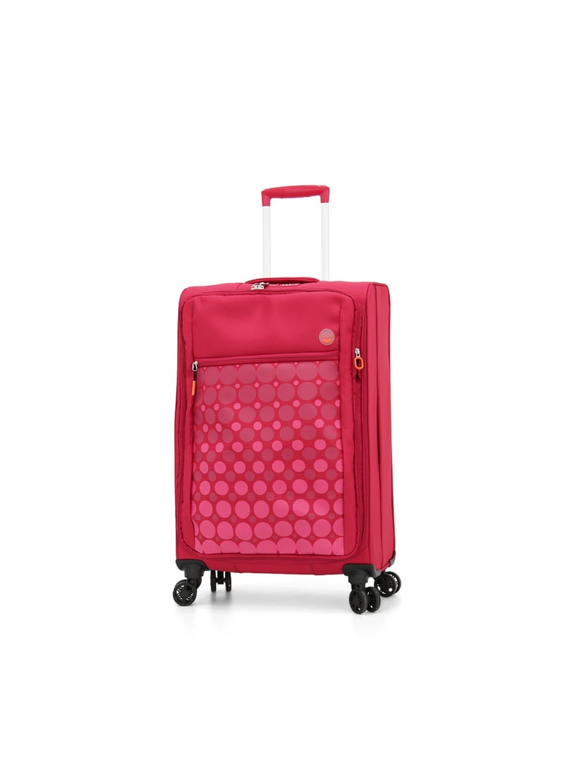 Verage  مجموعة من 3 قطع من حقائب السفر ذات العجلات الناعمة، باللون الأحمر (S-20"، M-24"، L-28") - Image 2